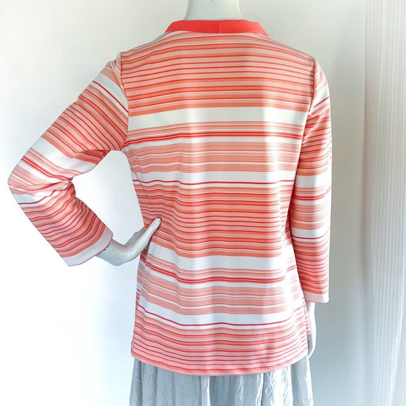 JCPenney Women's Pink / Salmon and White Layering Jacket - Picture 2 of 5